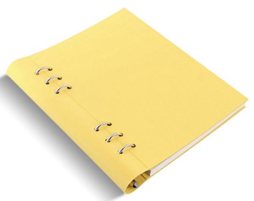 Тефтер Filofax Clipbook Classic Pastels A5 Notebook Lemon с метални рингове