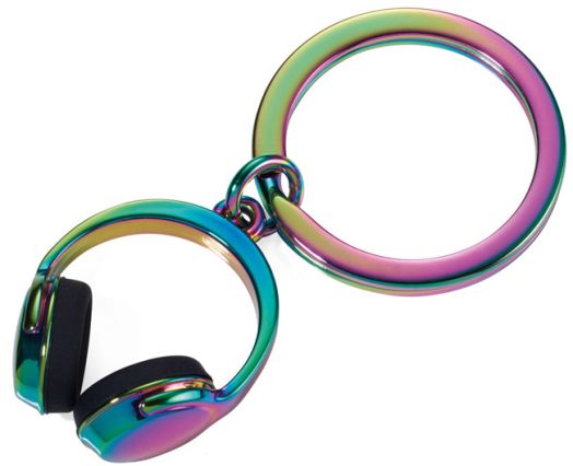 Ключодържател Troika Headphone Iridescent, в преливащи цветове