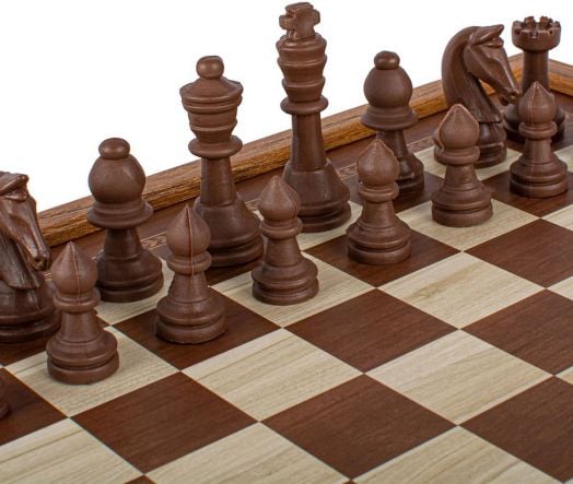 Шах и табла Manopoulos - Орех реплика, 27 х 27 см.