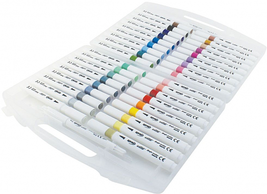 Акрилни маркери Spree Artist - 36 цвята + 2 контурни маркера, в кутия