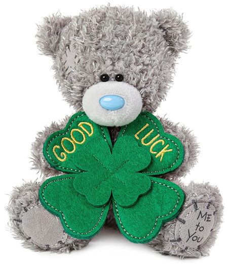 Плюшено мече с детелинка Me To You - Good Luck