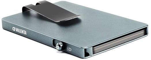 Алуминиев картодържател Valenta MagSafe Money Clip, сив