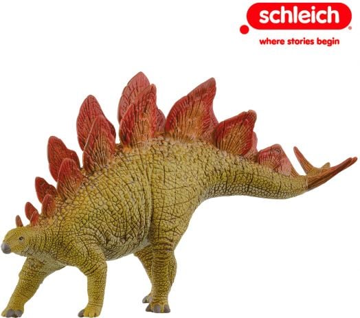 Фигурка Schleich: Стегозавър с червен гръб