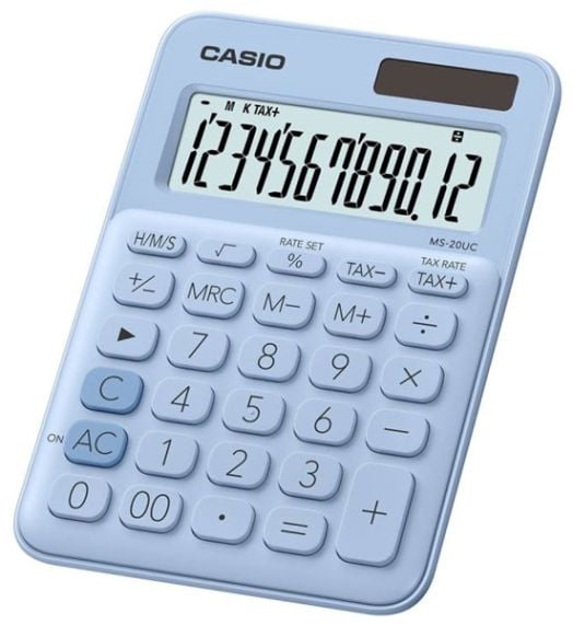 Калкулатор Casio MS-20UC, Light blue