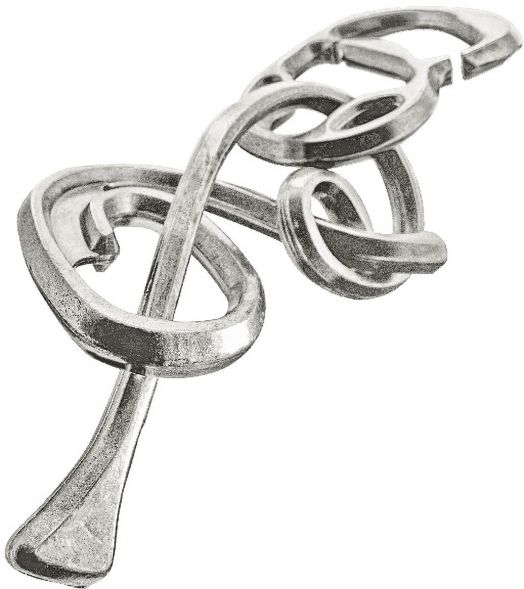 3D пъзел Eureka Hanayama Cast Mini Huzzle Enigma Silver