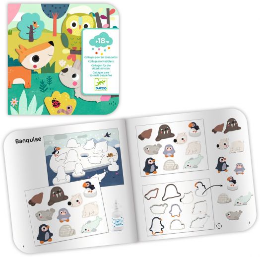 Творчески комплект Djeco: Направи колажи My first collages