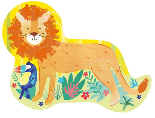 Пъзел Floss & Rock, Lion - Лъв, 12 части