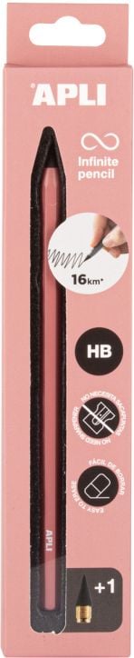 Графитен молив Apli Infinite HB, розов