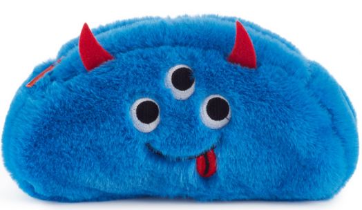 Плюшен несесер с две лица Miquelrius Little Monster, зелен / син