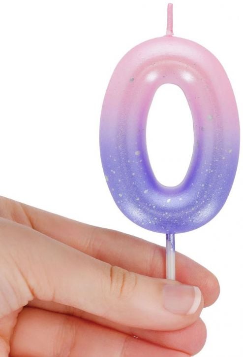 Свещ за рожден ден Legami - Цифра 0, розова