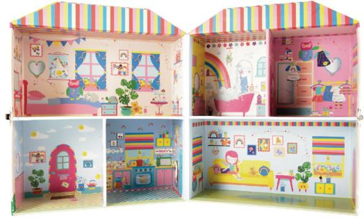 Кутия за игра с дървени фигурки Floss & Rock, Rainbow Fairy - Феята на Дъгата