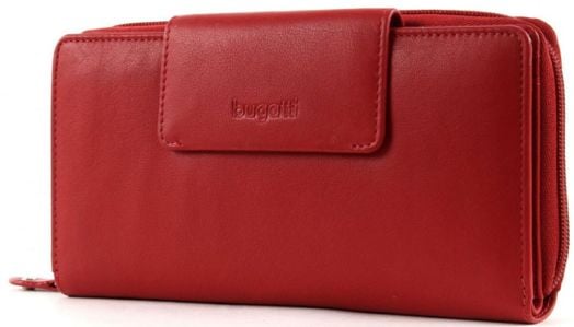 Хоризонтален дамски портфейл Bugatti Vertice, червен