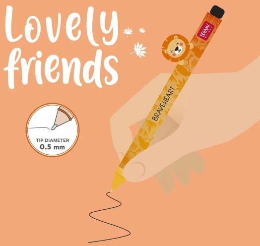 Гел химикалка с животинче Legami - Lion