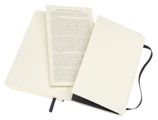 Джобен черен тефтер Moleskine Classic Black с меки корици и нелинирани листа