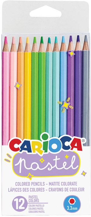Комплект цветни моливи Carioca, 12 цвята