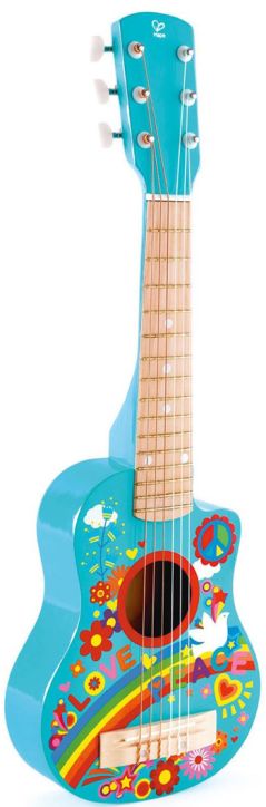 Разноцветна акустична китара Hape