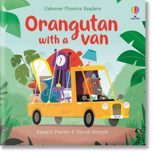 Orangutan with a van