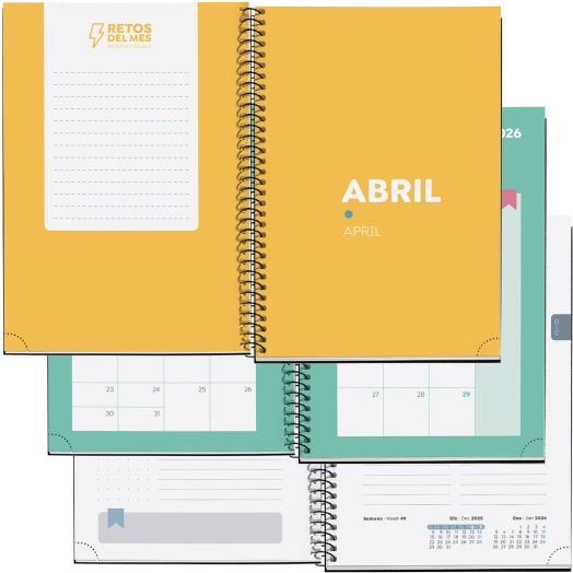 Седмичен тефтер - органайзер Miquelrius Pink Desert от септември 2025 до юни 2026 г.