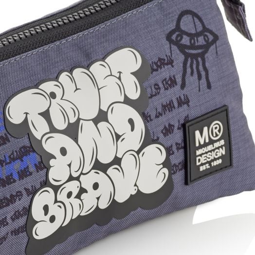 Несесер Miquelrius Graffiti с три отделения, правоъгълен