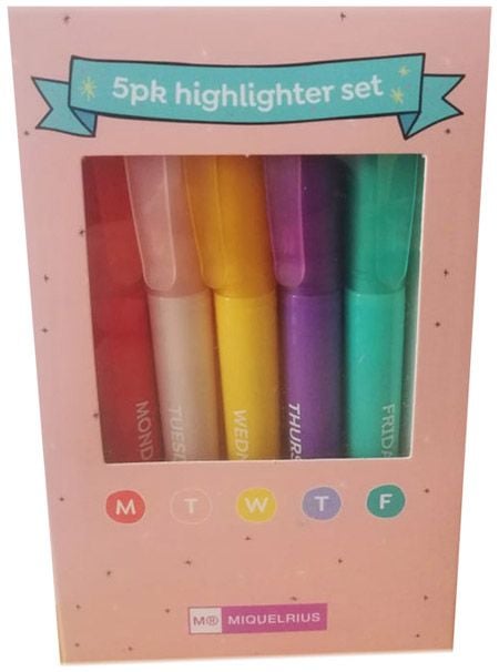Комплект текстмаркери Miquelrius Back2Fun, 5 цвята