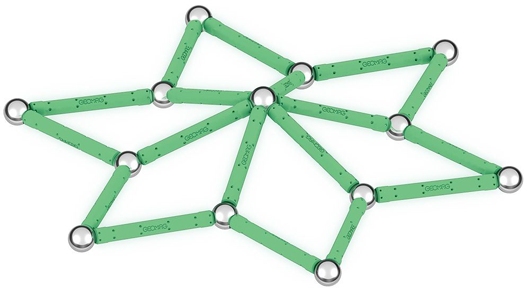 Магнитен конструктор Geomag - Glow, 42 части