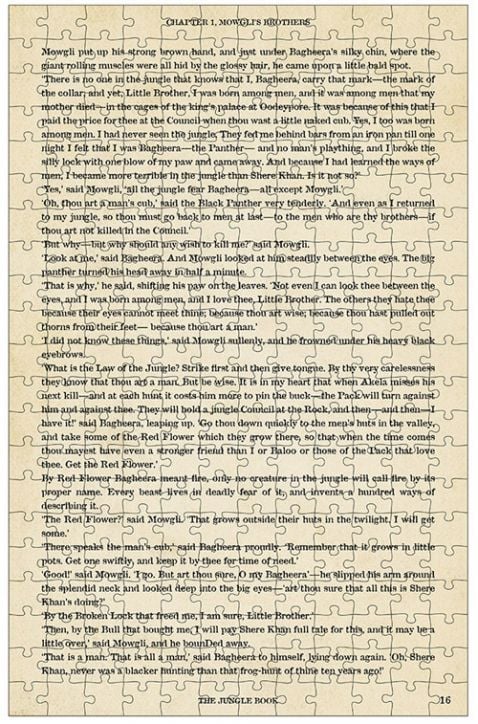 Двустранен пъзел Professor Puzzle: Книга за джунглата, 252 части