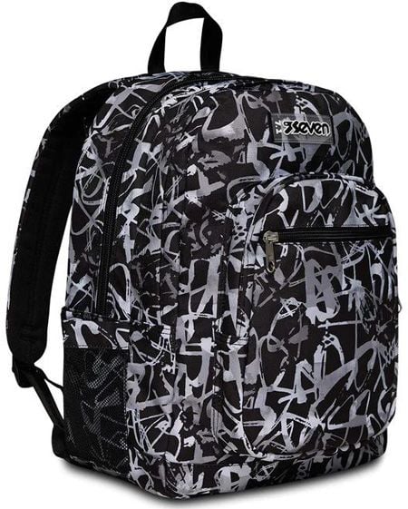 Ученическа раница Seven Freethink Steel Grey с две отделения и USB порт