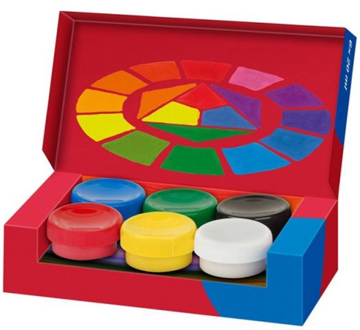 Темперни бои Faber-Castell, 6 цвята х 20 мл.