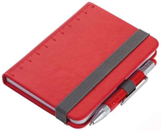 Джобен тефтер Troika с химикалка Liliput, червен