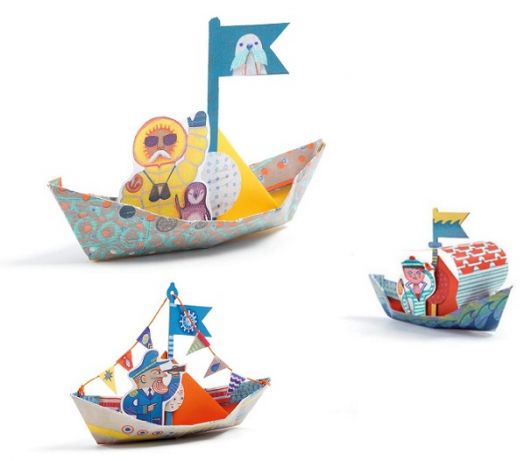 Комплект за оригами Djeco: Лодки
