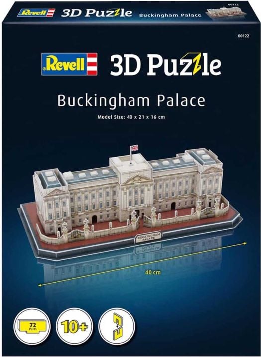 3D пъзел Revell - Бъкингамският дворец, 72 части