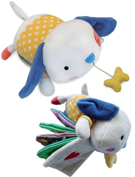 Мека шумоляща жужаща книга: Куче с играчка