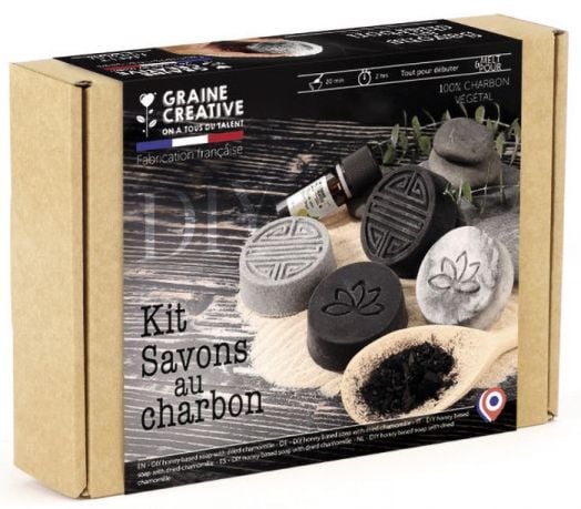 Комплект за правене на сапуни Graine Creative с въглен