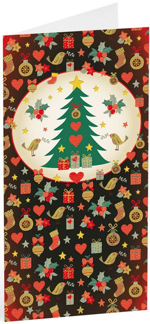 Коледна картичка за пари Busquets: Елха