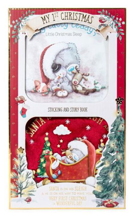 Комплект Me To You - Коледен чорап и книжка - Моята първа Коледа