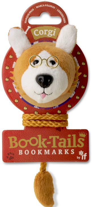 Плюшен книгоразделител с опашка - Куче Корги