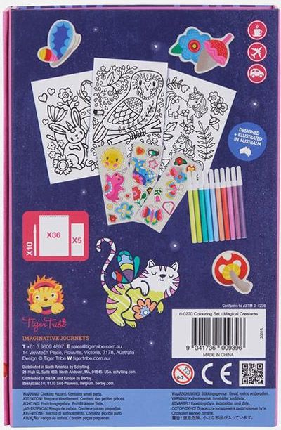 Комплект за оцветяване + стикери Tiger Tribe - Магически същества