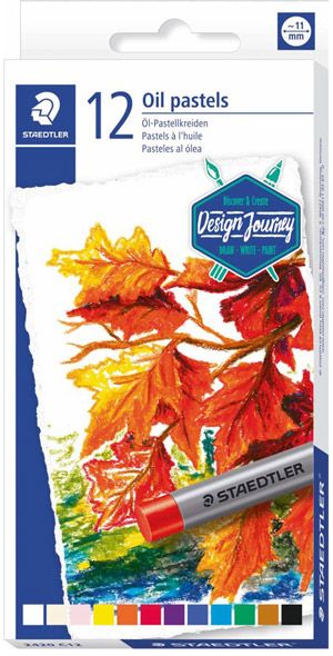 Комплект маслени пастели Staedtler Design Journey, 12 цвята