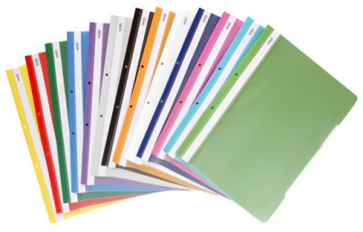 Папка Spree А4 с прозрачно лице и перфорация, червена