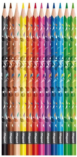 Цветни моливи Maped Mini Cute, 12 цвята