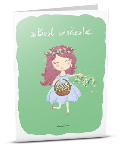 iGreet Картичка - Цветно момиче