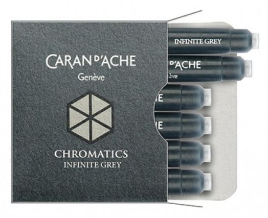 Патрончета за писалка Caran d'Ache Chromatics 6 бр. - безкрайно сиво