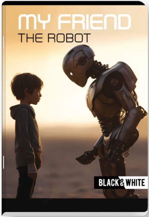 Тетрадка Black & White Boy A5, 40 листа - тесни и широки редове