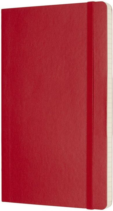 Класически червен тефтер Moleskine Classic Scarlet Red с меки корици и листа на малки квадратчета