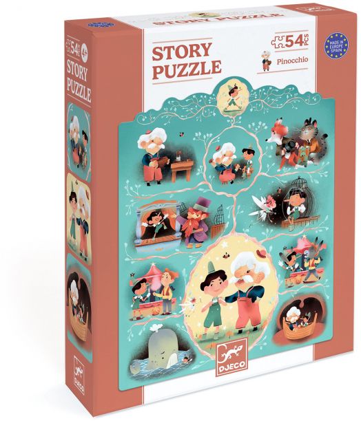 Детски пъзел Djeco от приказка - Пинокио
