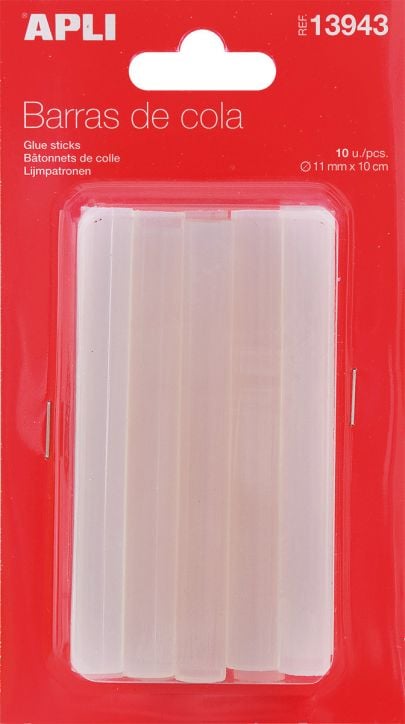 Силиконови пръчки за пистолет за топло лепене Apli, 10 бр.