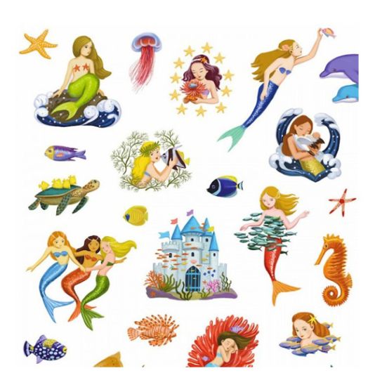 Стикери Djeco - Русалки, 160 бр.