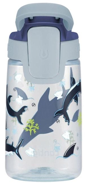 Детска бутилка за вода Contigo Gizmo Flip с акули, 420 мл.