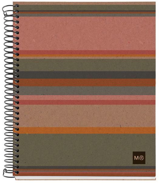 Тетрадка Miquelrius Recycled Ecolines А5 със спирала, 120 листа на широки редове