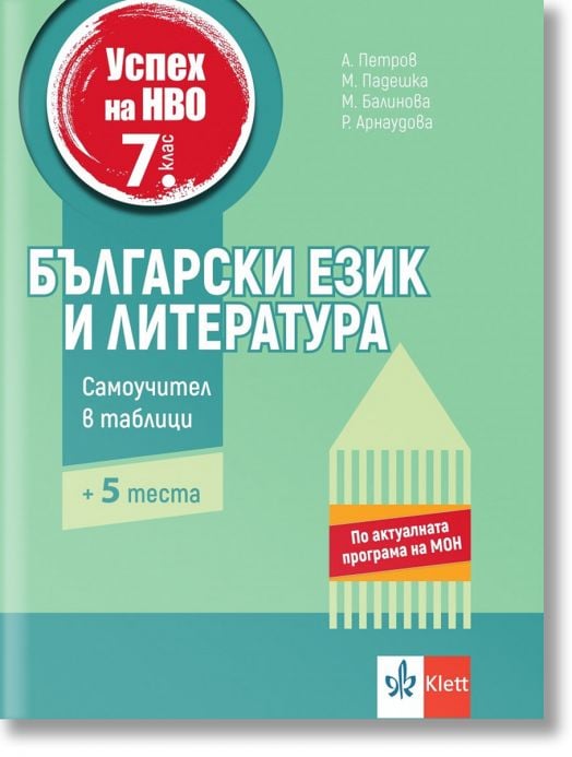 Успех на НВО в 7. клас. Български език и литература. Самоучител в таблици